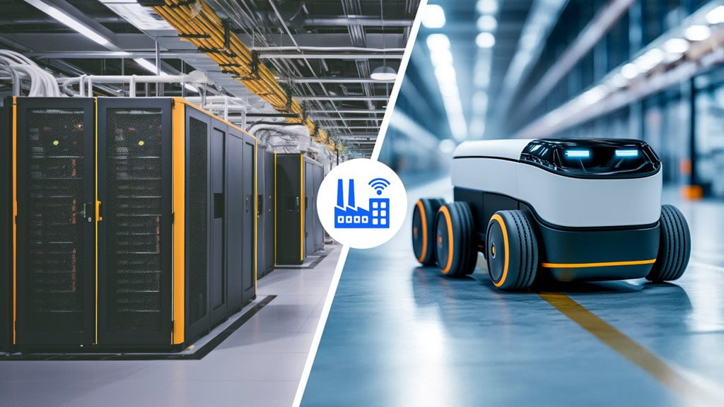 Data servers and a warehouse robot