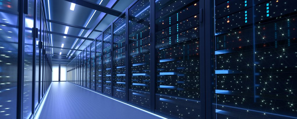 Datacenter with air and liquid cooling icons